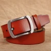 Vintage Style Mens Genuine Leather Belt With Pin Buckle