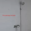 Wall mounted bathroom fittings with brushed nickel shwer head bathroom faucet shower set