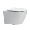 Wall mounted toilet bowl ceramic sanitary rimless  wc toilet wall hung for European market