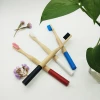 Wanuocraft Eco-friendly 100% Natural Bamboo Custom Biodegradable Toothbrush With Handle Engraving Logo