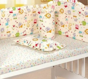 Washable cotton baby bedding, baby bed around cotton baby crib on supplies kit