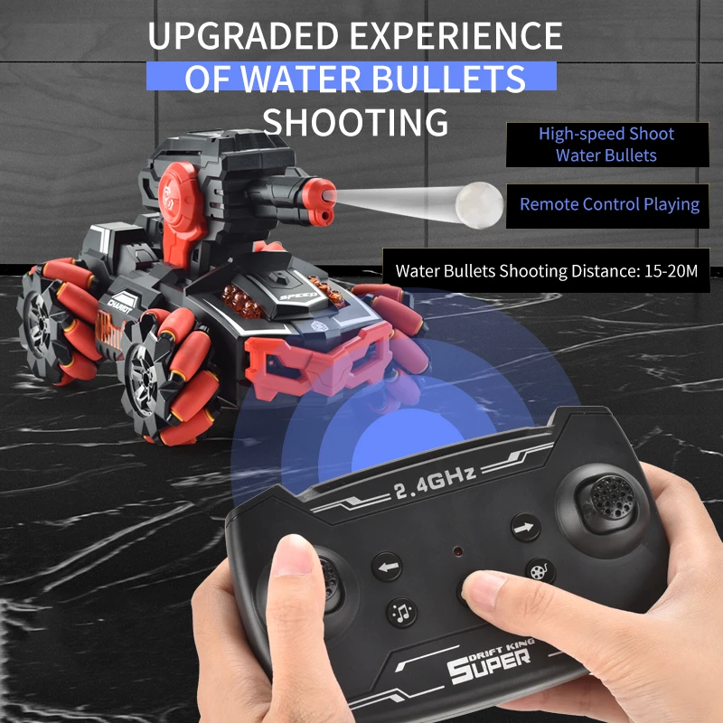 Water bullets armoured vehicle rc Drift stunt car Gravity sensing control car Radio control car with light and music