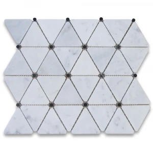 white color stone hexagon marble mosaic