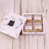 White Marble Wedding Favor Print Custom Design Paper Gift Square Box With Dividers For Cookies Biscuit Packaging