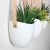 Import white modern home decor geometric living wall garden hanging ceramic flower plant pot succulent planter for indoor plant from China
