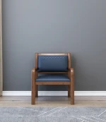 Whole sales Nordic upholstered chair solid wood living room furniture office leather chair