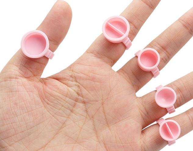 Ring Container For Lashes Buy White Disposable Plastic Lashes Extension Glue Ring Holder, Tattoo ...