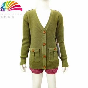 Wholesale china trade design custom girls cardigan sweater for kids