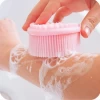 Wholesale Colorful Body Shower Cleaner Schaum Le bain Soft Scrubber Bath Sponge Silicone Kid Bath Brush
