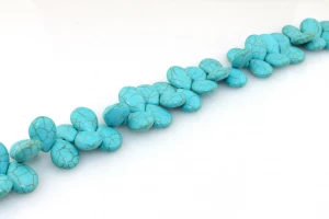 wholeSale  colourful synthetic turquoise  melon seed-shape  leaf Gemstone loose beads Jewelry Accessories  bracelet necklace