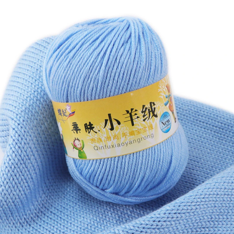 Wholesale Cotton blended Yarns for Baby soft Skin-friendly Middle-Thickness Yarn Hand Knitting Clothes Hat recycled Yarns