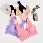 Wholesale custom double layer Ladies sports bra Large size without trace Comfortable and breathable Sports underwear