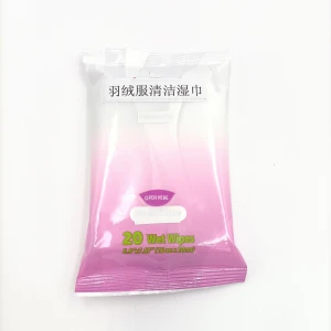 Wholesale customization high quality non woven fabric down jacket cleaning wipes