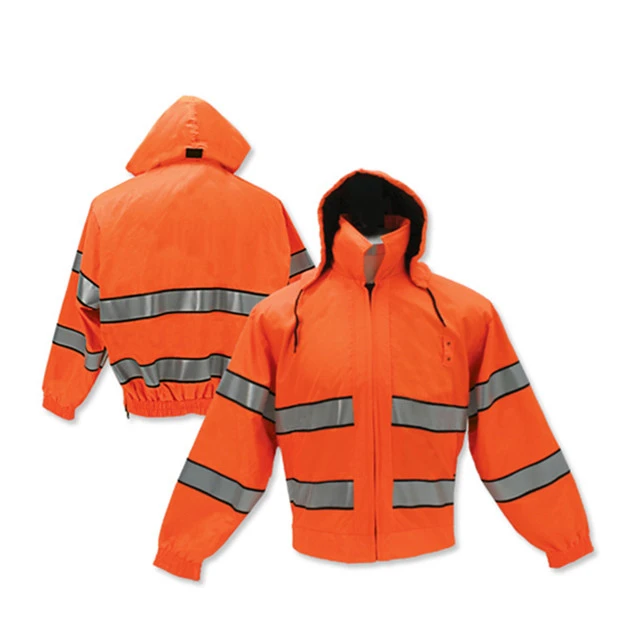 Wholesale EN20471 Fluorescent Orange high visibility waterproof work clothes Factory