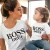 Import Wholesale family matching clothes Outfits Mother And Daughter T-Shirt Cute Tops lovely kids baby girl boys casual T shirt from China