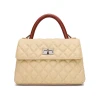 Wholesale genuine leather handbags OEM bags women handbag split leather chain handbags