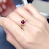 Wholesale High Quality 14K Solid Gold Rings with Ruby Audax Rosa Jewelry For Women Free Logo Engraving