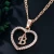 Import Wholesale high quality rose gold letter diamond necklace pendant, feminine charm necklace pendant from China