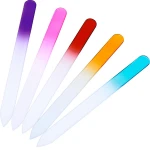 Wholesale Hot Selling Candy Color Custom Printed Double Side Crystal Nail File Private Label Top Quality Glass Nail File