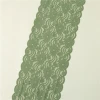 Wholesale Mustard Green Nylon Spandex Crocheted Wave Mesh Scalloped Elastic Stretch Lace Trim