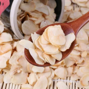 Wholesale  natural  dehydrated white  garlic slices from China