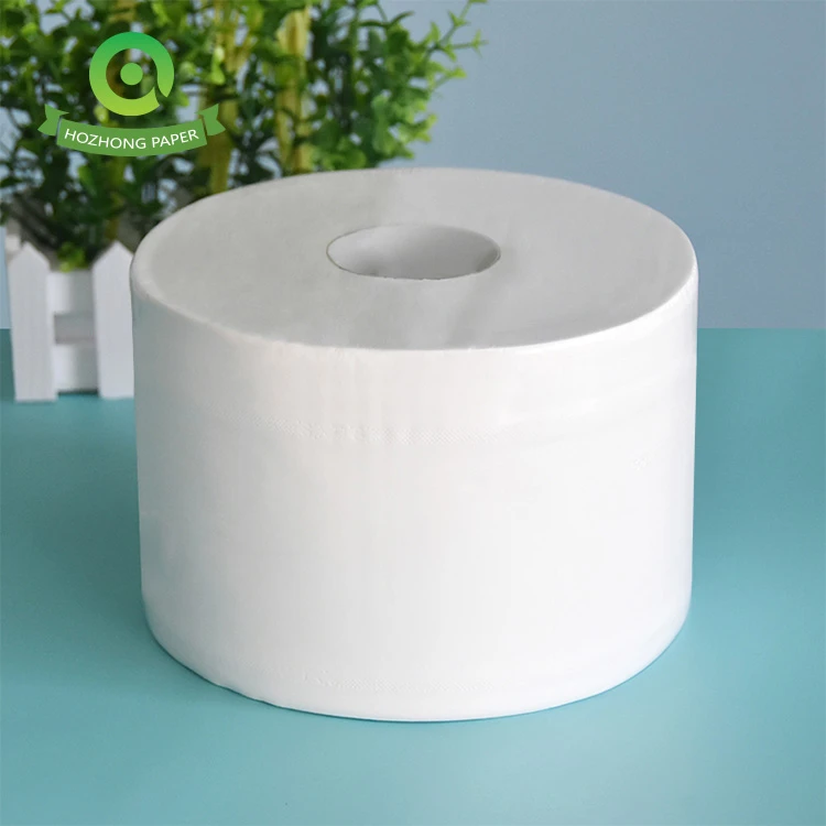 Wholesale oem  virgin pulp water soluble custom printed design logo jumbo roll toilet tissue paper maxi roll drawing from core
