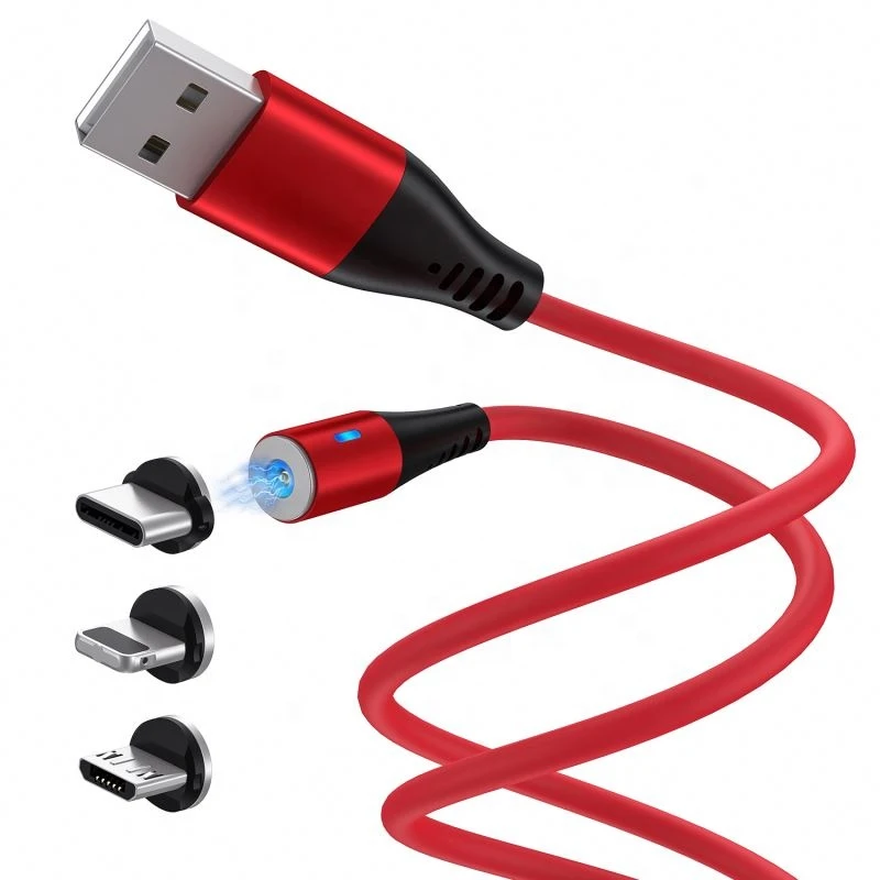 Wholesale on stock colorful magnetic silicone usb cable phone accessories usb charger cable