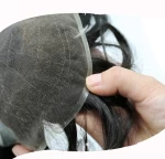 Wholesale Real human hair toupee full lace man hair wig natural toupee