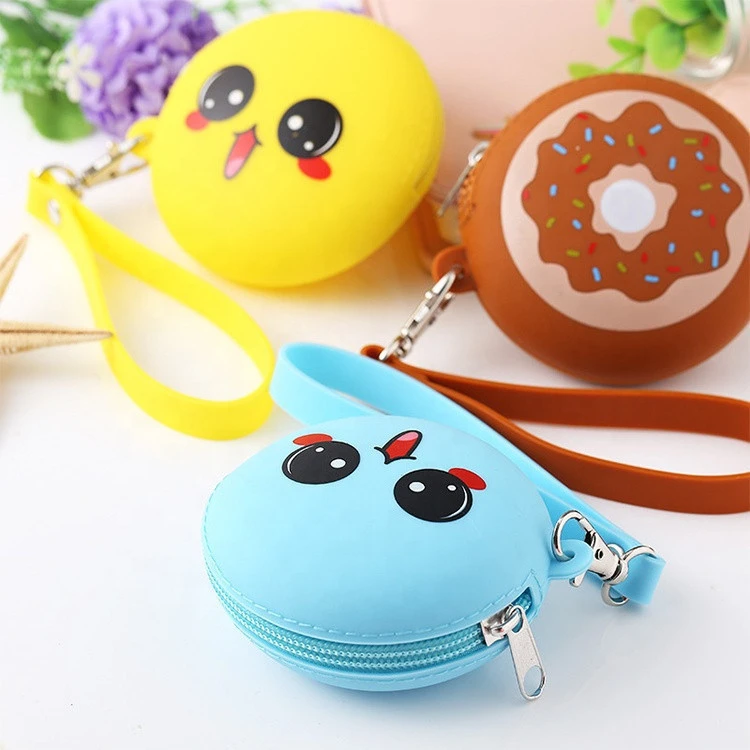 Wholesale Silicone Mini Coin Purse-Coin Bags-Cute Smile Change Holder