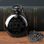 Wholesale vintage lettering "TO MY DAD Quartz Pocket Watch Retro Pendant Necklace Antique Pocket Watch