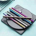 Wide 12mm Reusable 304 Stainless Steel Bubble Tea Drinking Straw