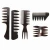 Import Wide Teeth Afro Comb Insert Curly Wig Comb Hair brush Hair Fork Pick Comb Plastic Handle Hairdressing Design Styling Tool from China