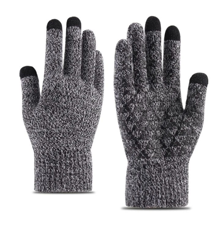 Winter Adult Custom Knit acrylic Gloves touchscreen with phone gloves