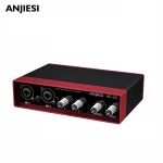 Wire Microphone Usb Audio Interface Sound Card
