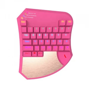 Wired Gaming Keypad with LED Backlight 36 Keys One-handed Membrane Keyboard Mouse Combo for PUBG