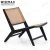 Import WISEMAX FURNITURE contemporary simple style chairs wooden furniture sitting room black ash wood garden lounge chair from China