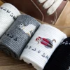 Women&#39;s Crew Socks Fashion animal cartoon pattern solid color korean socks girl socks