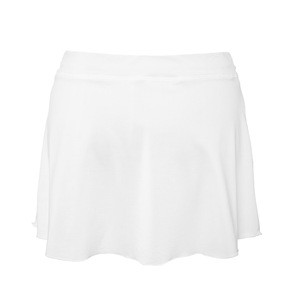 Women&#39;s UV 13&quot; White Blank Tennis Sport Flounce Short Skirt With Built-in Compression Shorts