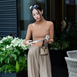 womens clothing 2 pieces cozy knit set sweater set women girls fashion korean sweater turtleneck vest sweater women wholesale