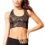 Import Wonder Woman Women&#39;s Black and Gold Maze Cropped Tank with Foil Print for Fitness and Yoga Workouts from USA