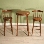 Wooden Bar Furniture Set 1 Table and 2 Chairs