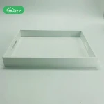 Wooden Serving White Fruit coffee tea storage cup Tray
