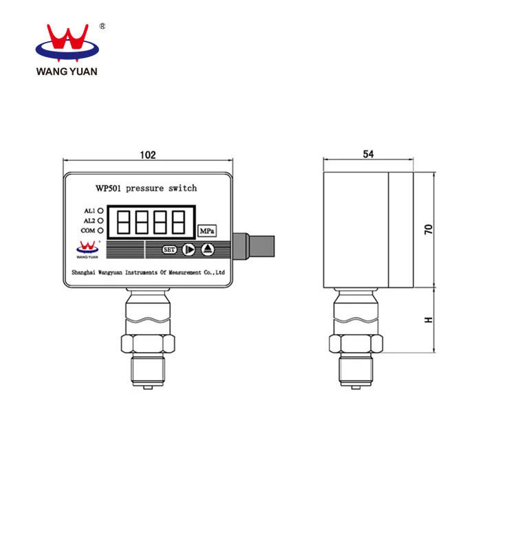 WP501 Pressure transmitter with Pressure switch function