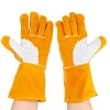 Yellow Cow Split Leather Reinforced Palm Heat resistant Welding Gloves