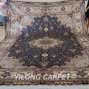 YILONG 10&#39;x14&#39; Oversize silk handknotted carpet for living room Oriental carpet