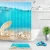 Import Yutong Ready Made 90gsm Polyester 3D Printing Curtain Waterproof Fabric Bathroom Printed Staifish Shell Beach Shower  Curtains from China