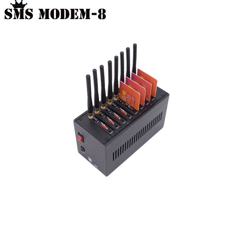 YX Limited Time Discount GSM 8 Port USB Multi SIM Card Modem Pool Every Port Can Send 1500 SMS/hour With IMEI Change