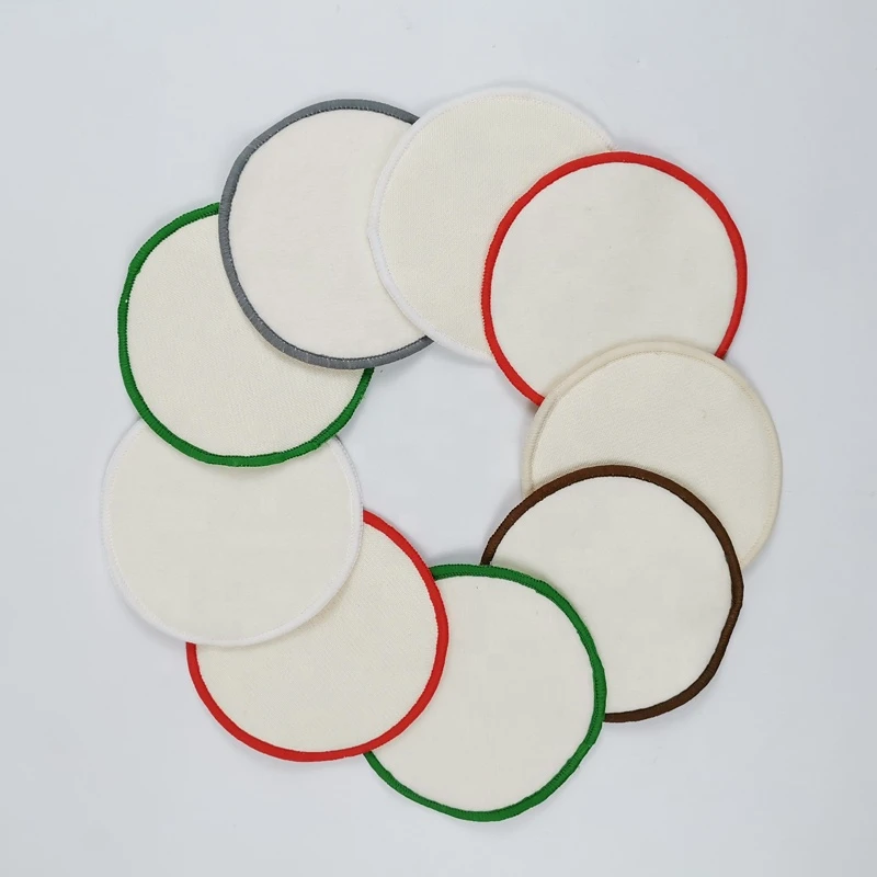 Zero Waste 8cm Round Soft All Skin Bamboo Makeup Remover Pads Set Women Reusable Cotton Pads With Mesh Bag