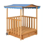 ZPSP6004 Double-purpose sandpit with wheel, Outdoor sandpit, children outdoor toy, sandbox