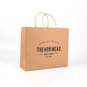 Size (8"x4.75"x10")Universal for Shopping Custom Gift Kraft Paper Bag